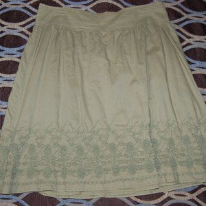 Olive green, 100% cotton skirt